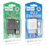 CHARGEUR HOCO / C72Q Glorious single port QC3.0 charger set(Micro)(EU)