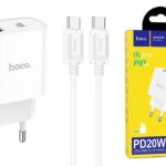 CHARGEUR HOCO / C80A Plus Rapido PD20W+QC3.0 charger set(Type-C to Type-C)(EU)