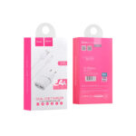 CHARGEUR HOCO / C12 Smart dual USB (iP cable)charger set(EU)