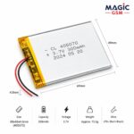 BATTERIE 405070 2 FIL 3,7V 3000MAH ( size 69mm*49mm )