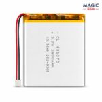 BATTERIE 406070 2 FIL 3,7V 2800MAH ( size 70mm*55mm )