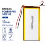 BATTERIE POWER BANK  9858102 2 FIL 3,7V 10000MAH ( size 110mm*50mm )