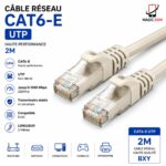 CABLE RESEAU CAT6-E UTP 2.0M 2M BXY - Image 2