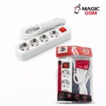 MULTIPRISE SIMPLE BLANC 4 PORTS EU (2M) M1001 - Image 2