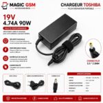 CHARGEUR LAPTOP TOSHIBA 19V 4.74A 5.5*2.5MM  0436