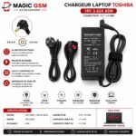CHARGEUR LAPTOP TOSHIBA 19V 3.42A 5.5*2.5