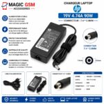 CHARGEUR LAPTOP HP 19V 4.74A 7.4*5.0MM