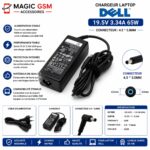 CHARGEUR LAPTOP DELL 19.5V 3.34A 4.5*3.0MM