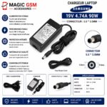 CHARGEUR LAPTOP SAMSUNG 19V 4.74A 5.5*3.0