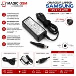 CHARGEUR LAPTOP SAMSUNG 19V 2.1A 5.5*3.0MM