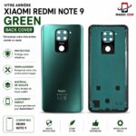VITER ARRIERE XIAOMI NOTE 9 GREEN ( BACK COVER )