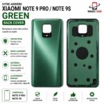 VITER ARRIERE XIAOMI NOTE 9 PRO / NOTE 9S GREEN ( BACK COVER )