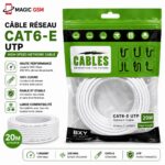 CABLE RESEAU CAT6-E UTP 20M BXY