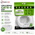 CABLE RESEAU CAT6-E UTP 25M BXY
