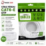 CABLE RESEAU CAT6-E UTP 30M BXY