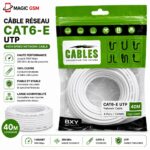 CABLE RESEAU CAT6-E UTP 40M BXY