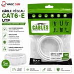 CABLE RESEAU CAT6-E UTP 5M BXY