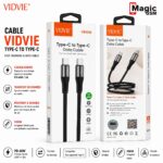 CABLE VIDVIE CB4038CC PD60W TYAP-C TYPE-C BLACK